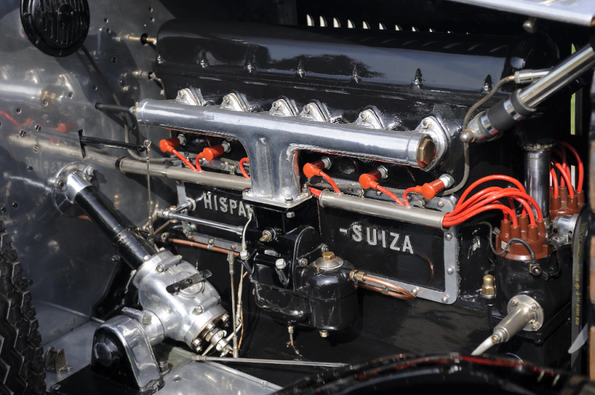 There is no more premium brand than Hispano Suiza, and this 1925 Hispano-Suiza H6B 32CV Coupé de Ville coachwork by Carrosserie Kellner is superb in every respect. The H6 six cylinder engine, in this case a 6,597 cc straight six, was designed by Marc Birkigt, being essentially half of his V12 aero engine which earned the respect of all those who worked on or near it during WW1. The seven-bearing crankshaft was milled from a 600 lb (272 kg) steel billet, while the block used screwed-in steel liners, and the water passages were enameled to prevent corrosion. The car sold for $408,393 (€333,500)