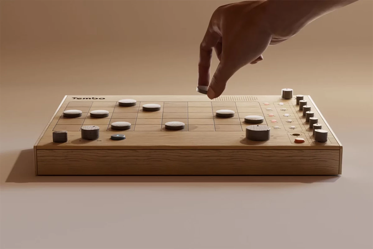 The Tembo looks like a Checkers board, but it's really a versatile instrument that kids and experienced pro musicians can play