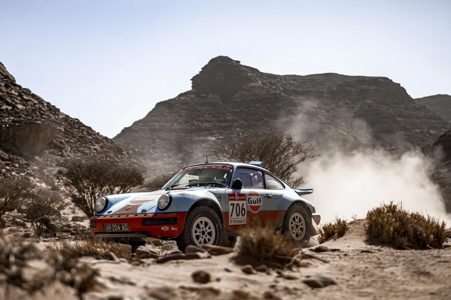 While the routes aren't as extreme for the Classic class, neither is the equipment. Perfect example: a Porsche 911 driven by Axel Berrier and Jérémy Athimon tackling the second stage of the 20205 Dakar