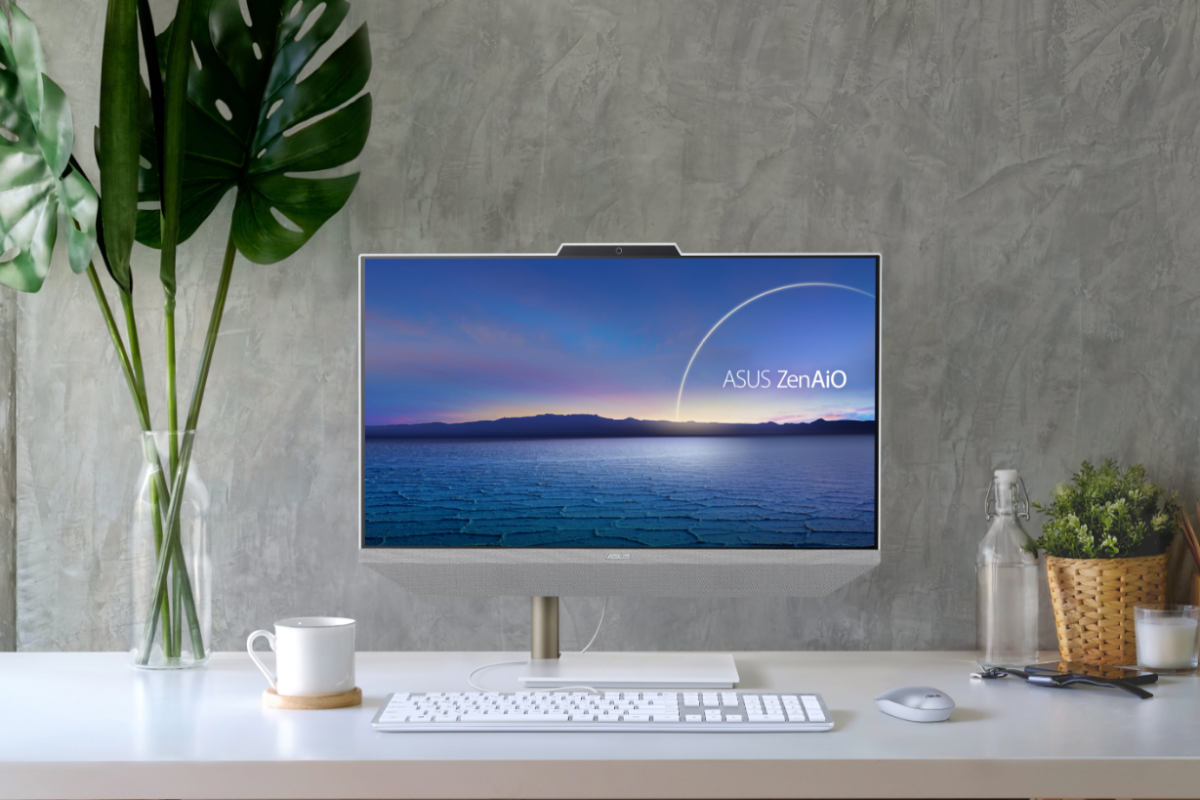 The Zen AiO 24 all-in-one desktop PC benefits from thin bezels for a 93 percent screen-to-body ratio