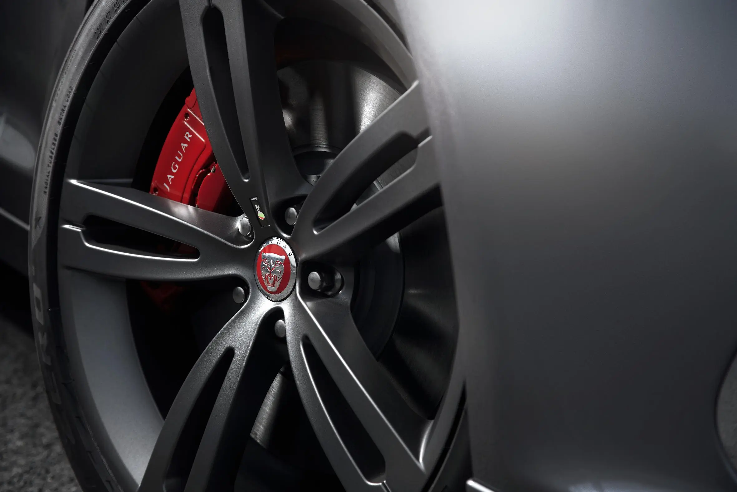 Specially developed 20-inch lightweight forged alloy 'Farallon' wheels are shod about the cat’s four corners.