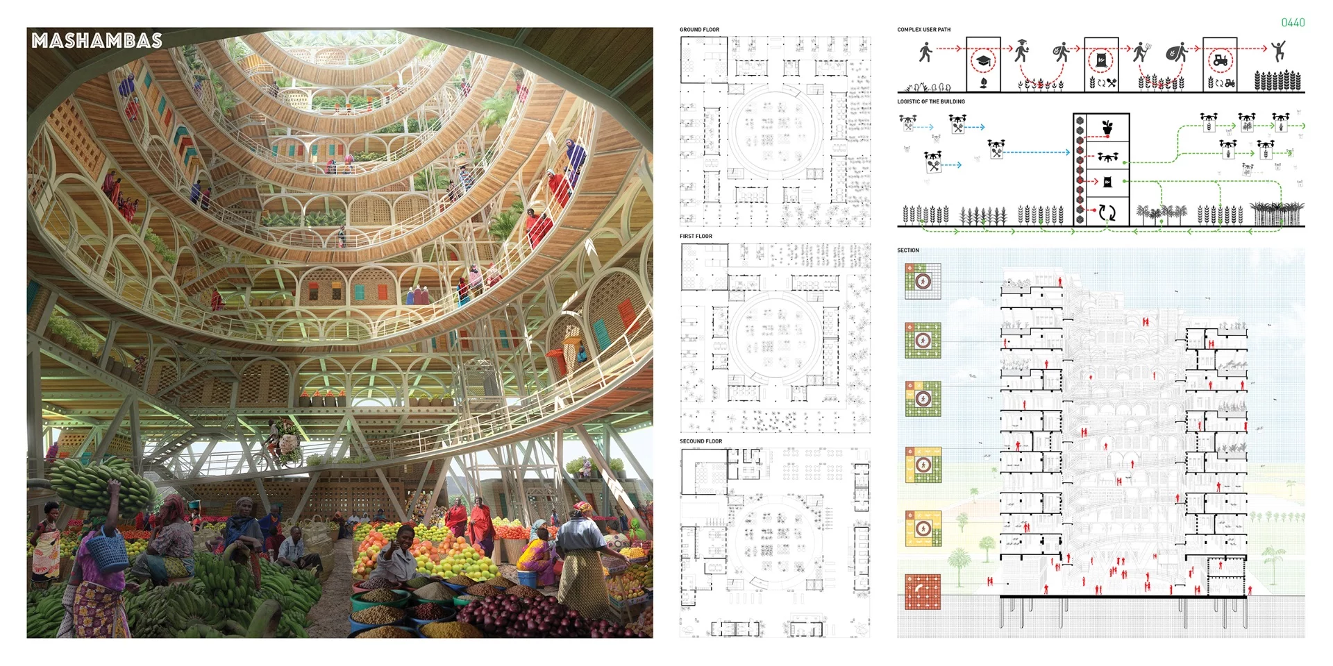 First place goes to Pawel Lipiński and Mateusz Frankowski for their Mashambas Skyscraper concept