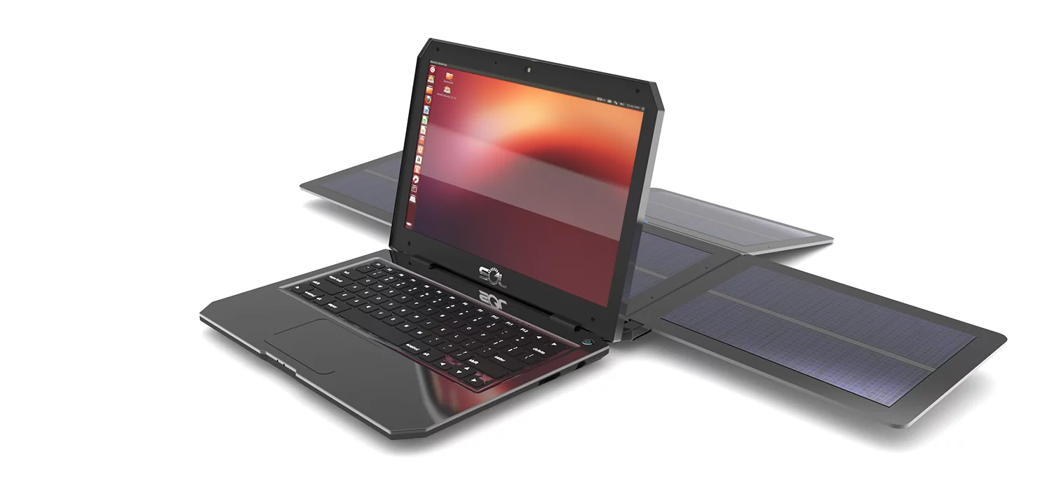 The SOL is a Ubuntu laptop equipped with a detachable solar panel, which the developers claim will provide 10 hours of battery life after just two hours in the sun