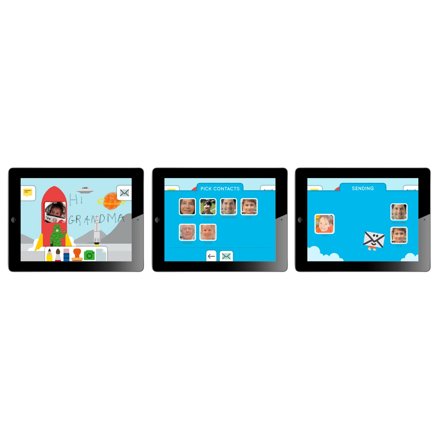 Maily is an iPad app which gives children from the age of four a simple and secure email account which is managed and monitored by their parents