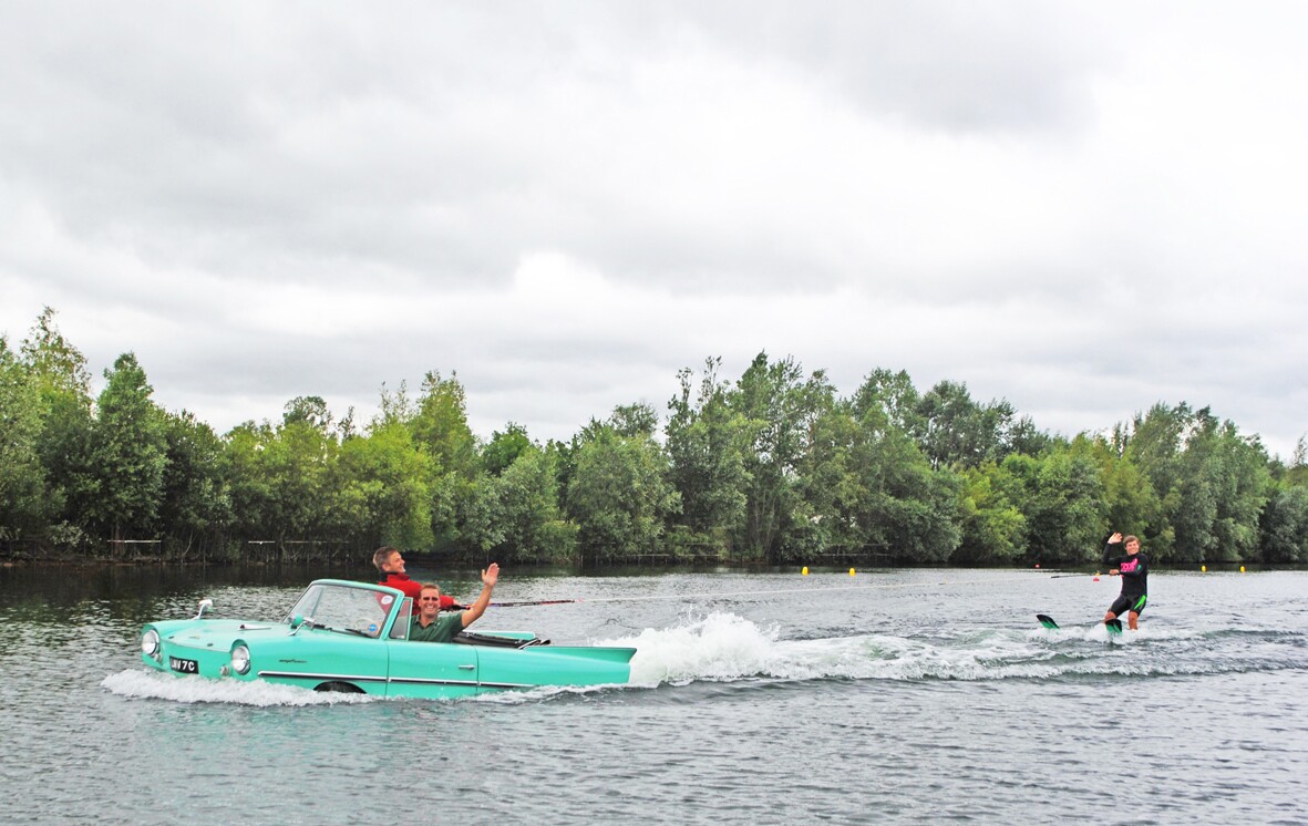 This 1963 Amphicar, believed to be one of just eight in the United Kingdom, went to auction in August 2013 with an estimate of GBP30,000 to 35,000 at Historic car auctions but failed to meet reserve.