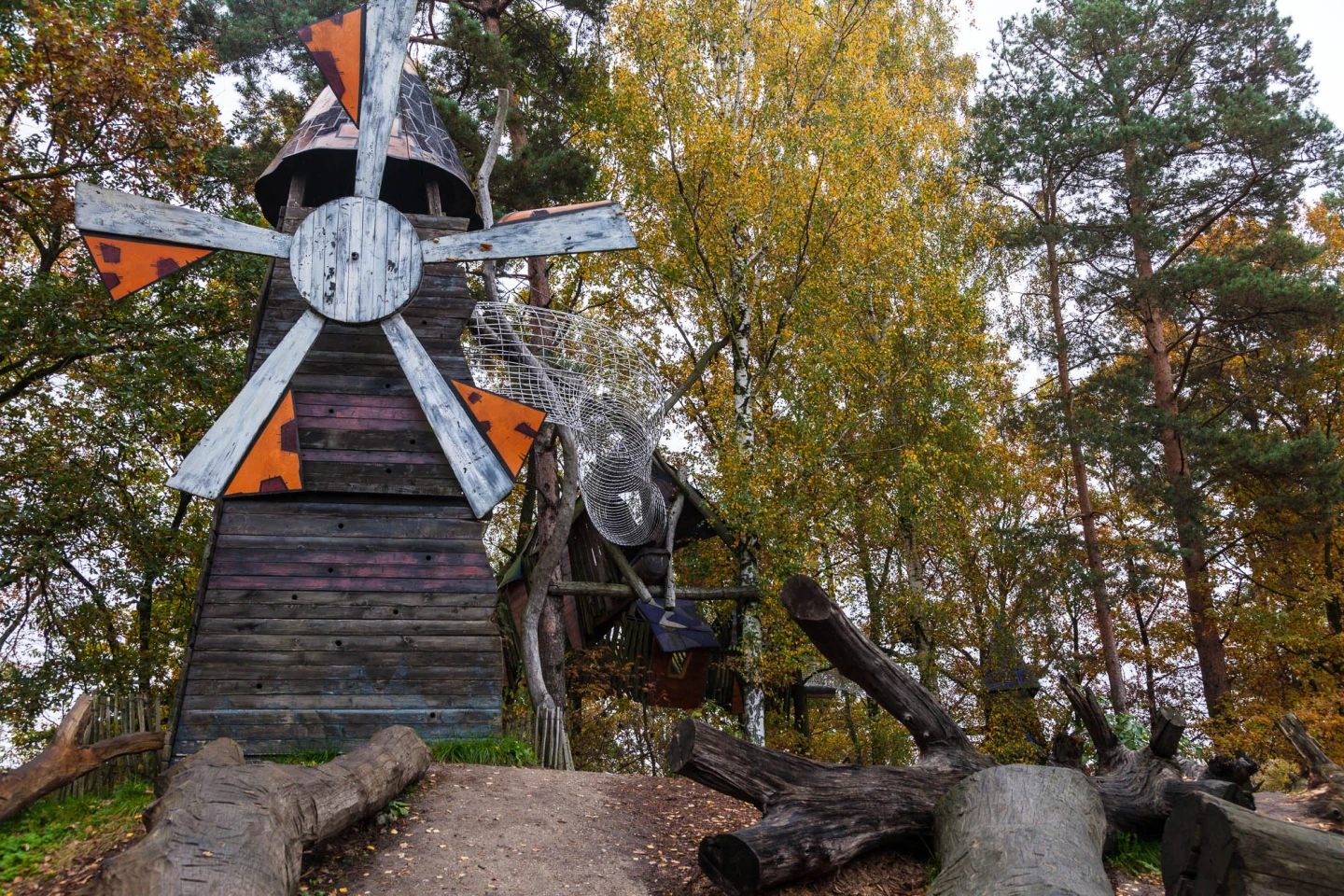Kulturinsel Einsiedel: at my advanced weight, I wasn't game to try the overground wire tunnel network