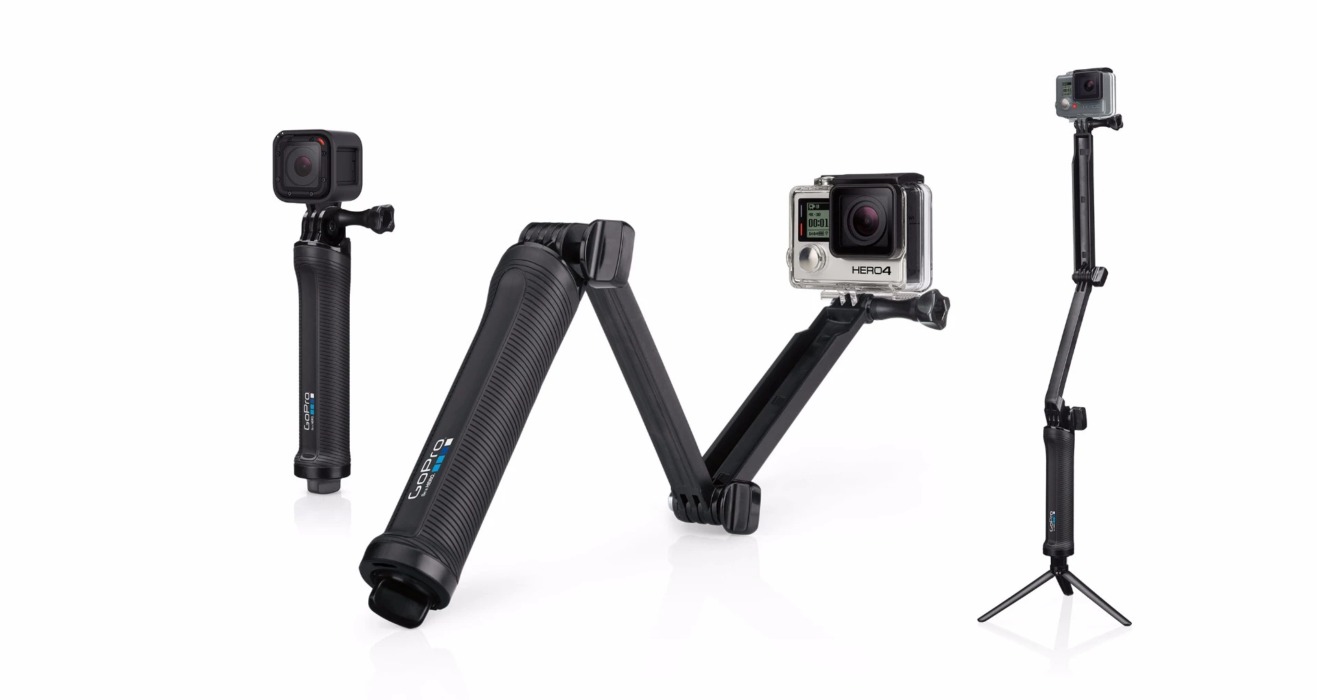 If you can't decide if you would be best served by a grip, stick, or tripod, the GoPro 3-Way could be the way to go