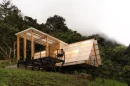 Casa 6-3 tiny triangle cabin floating above Ecuador’s cloud forest