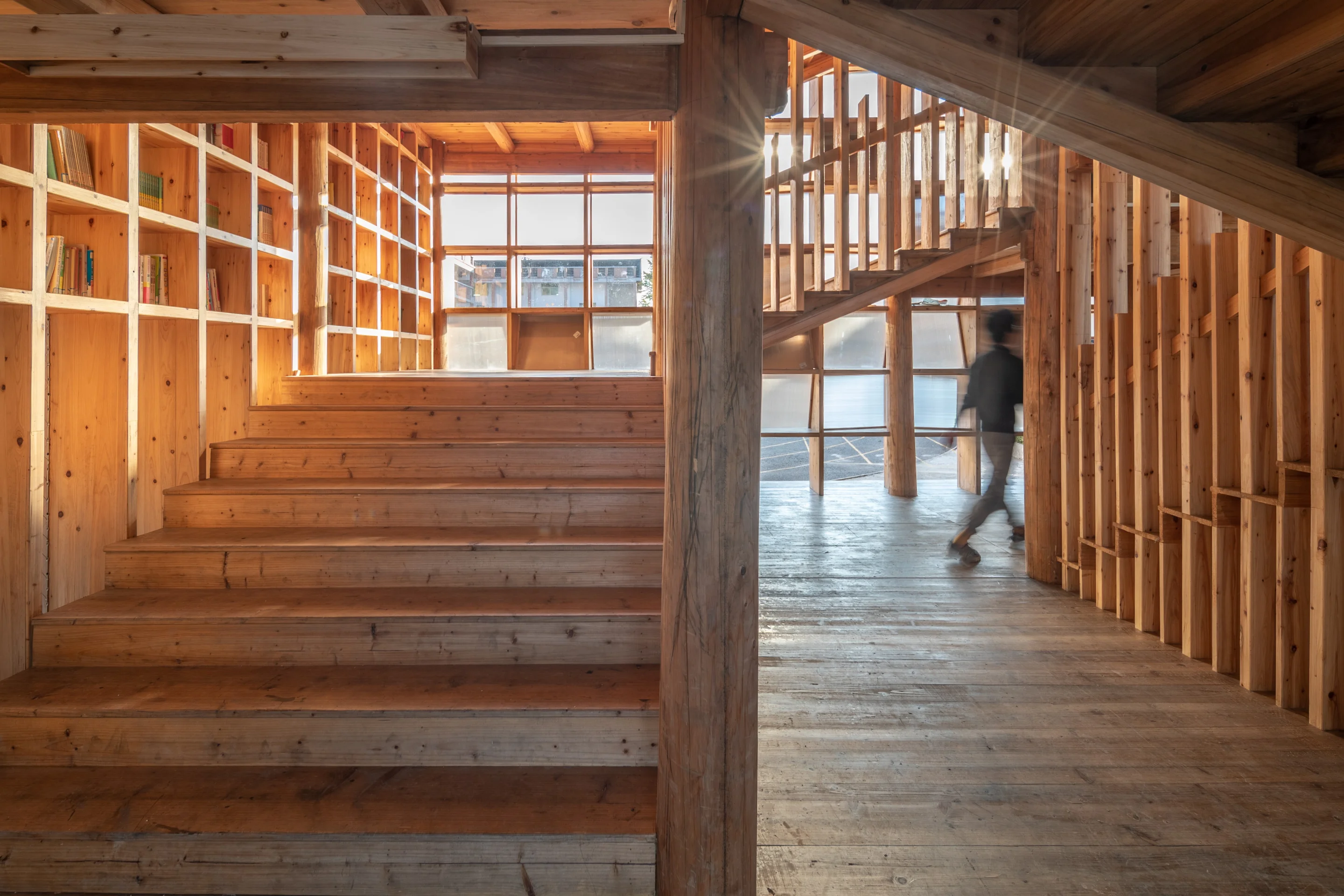 Pattee Library. Interior Low-cost timber library wins World Interior of the Year