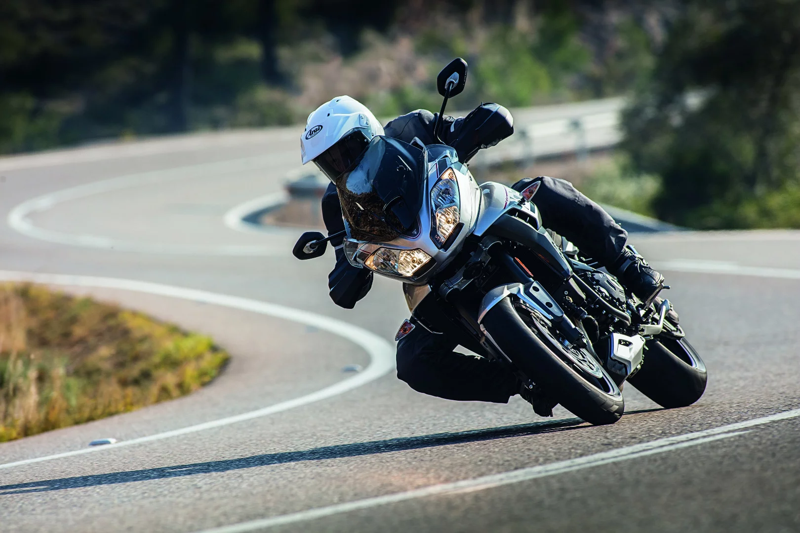The 2016 Triumph Tiger Sport in action