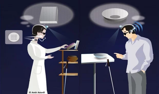 Virtual Cane is a kind a handheld sonar capable of recognizing physical objects up to 10 m (39 ft) from the user (Photo: Amid Amedi)