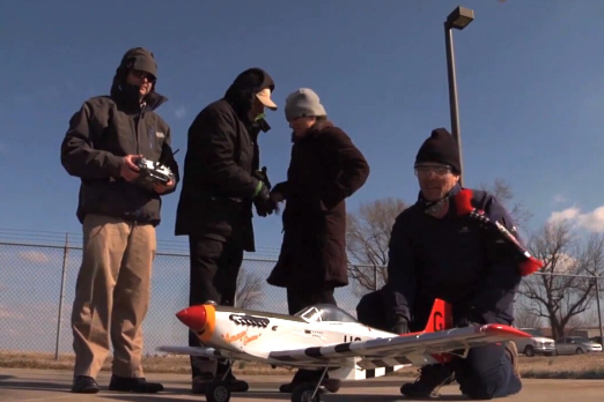 The mini Mustang, ready to take to the air