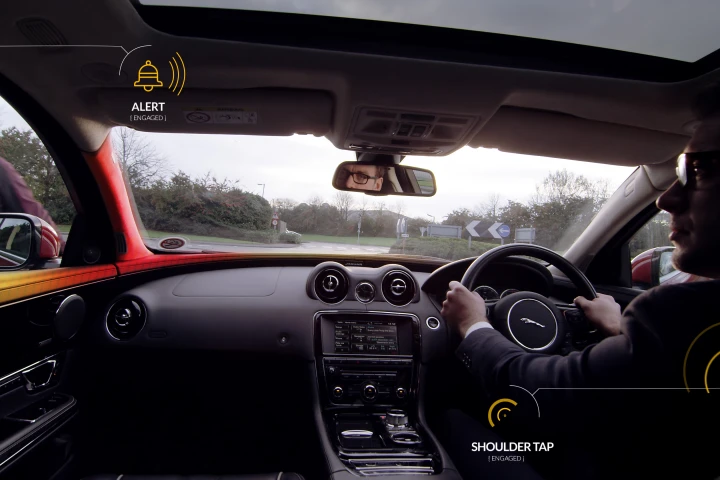 Bike Sense uses lights, sounds and tactile sensations to alert drivers to the presence of cyclists