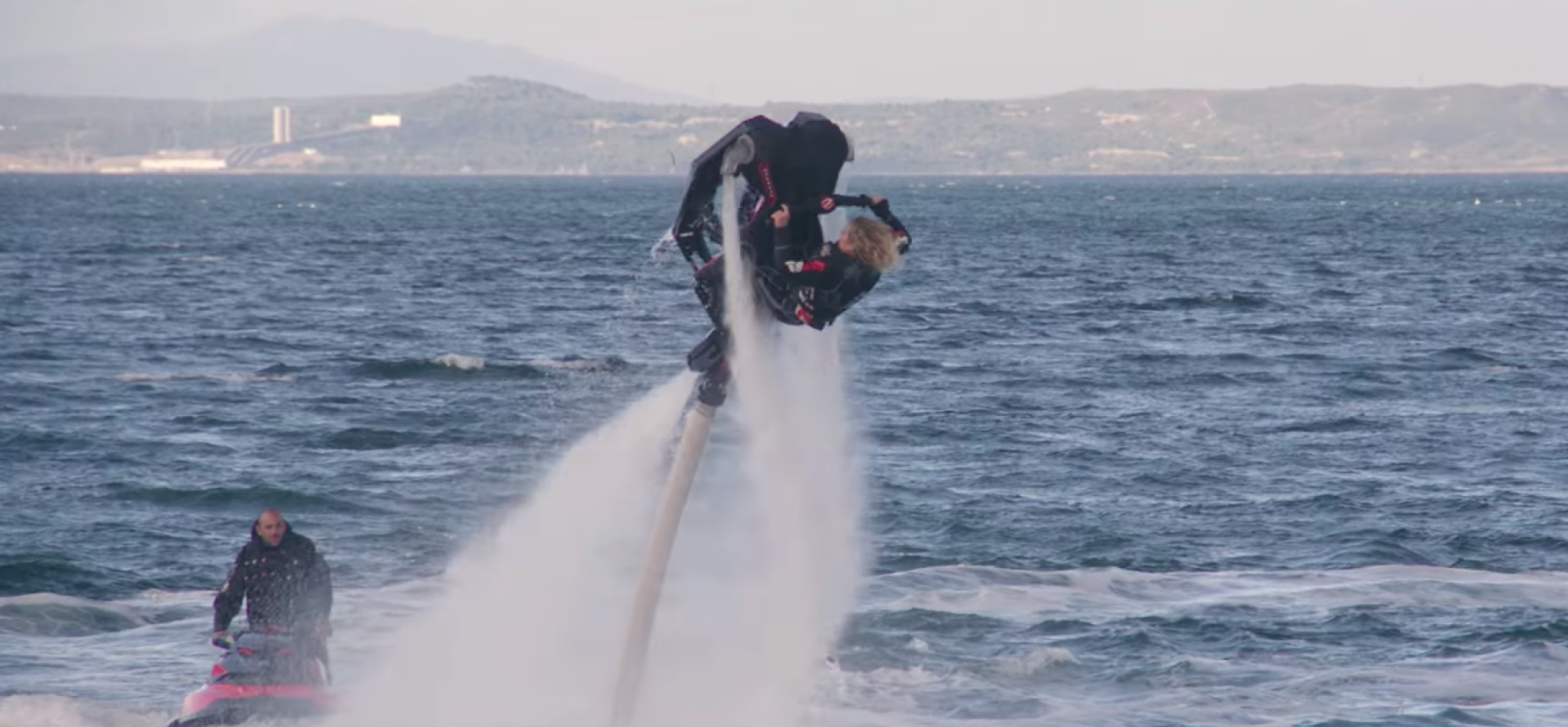 Zapata Flyride Hit the barrel roll button on a flying 2up boatercycle