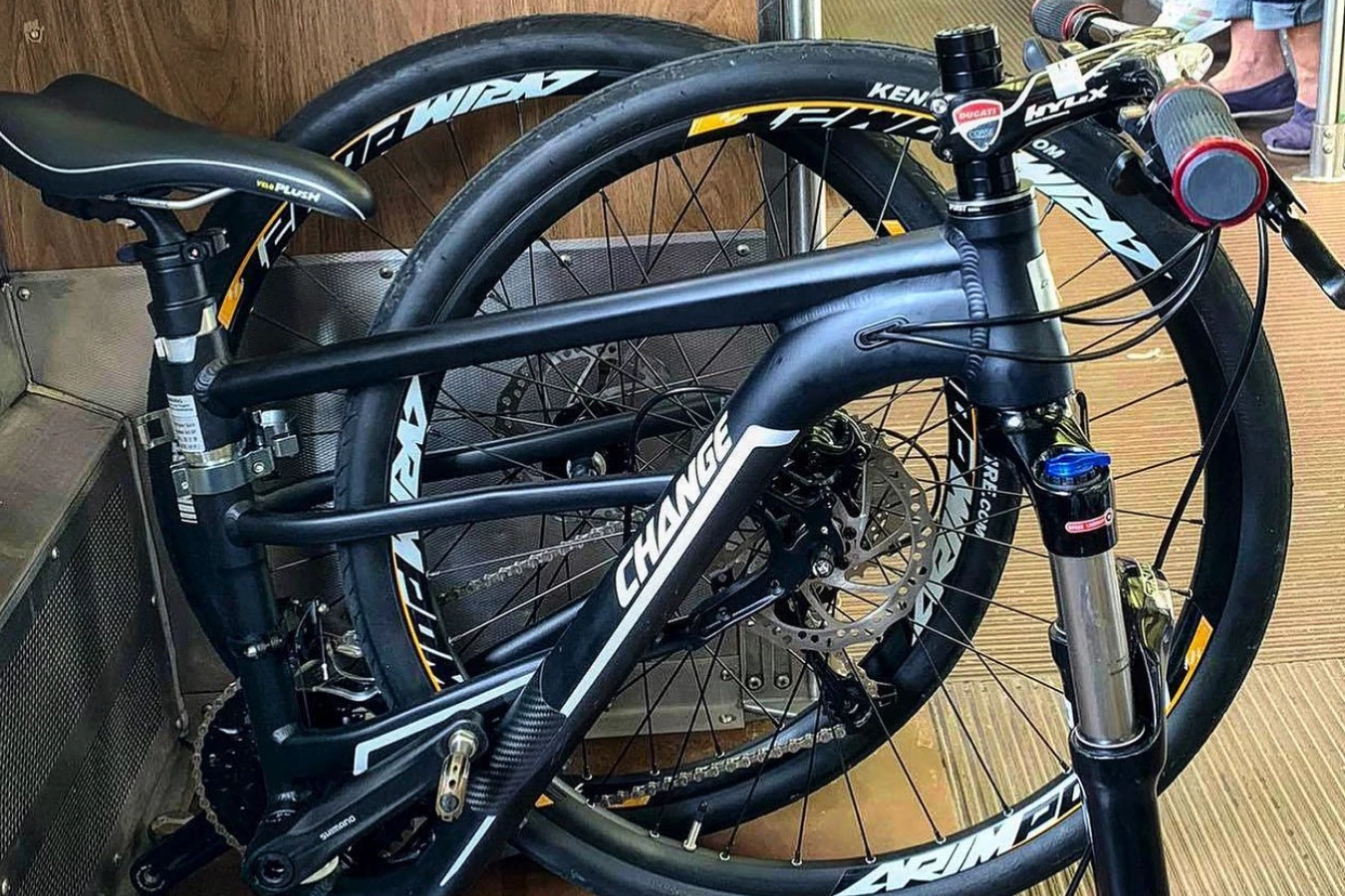 Flatbikes play friendlier with public and private transportation than most full-size bicycles