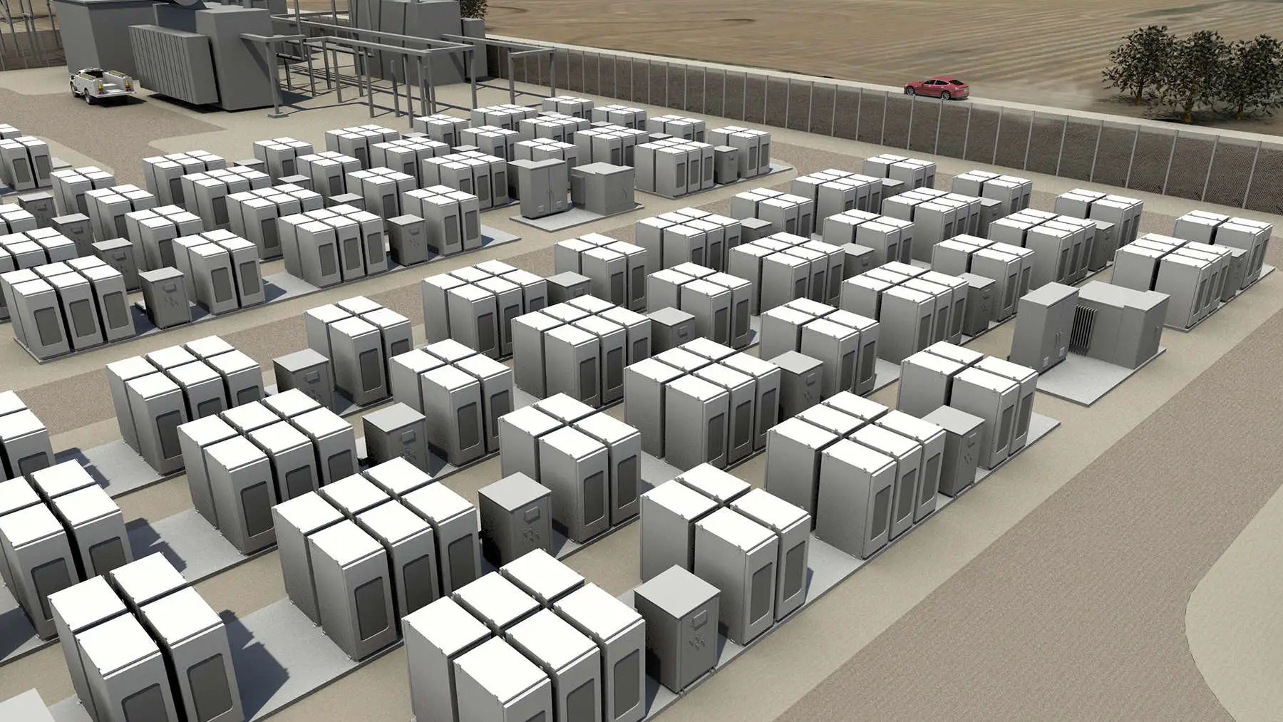 The Tesla energy storage system for utilities can be scaled to over 10 MWh