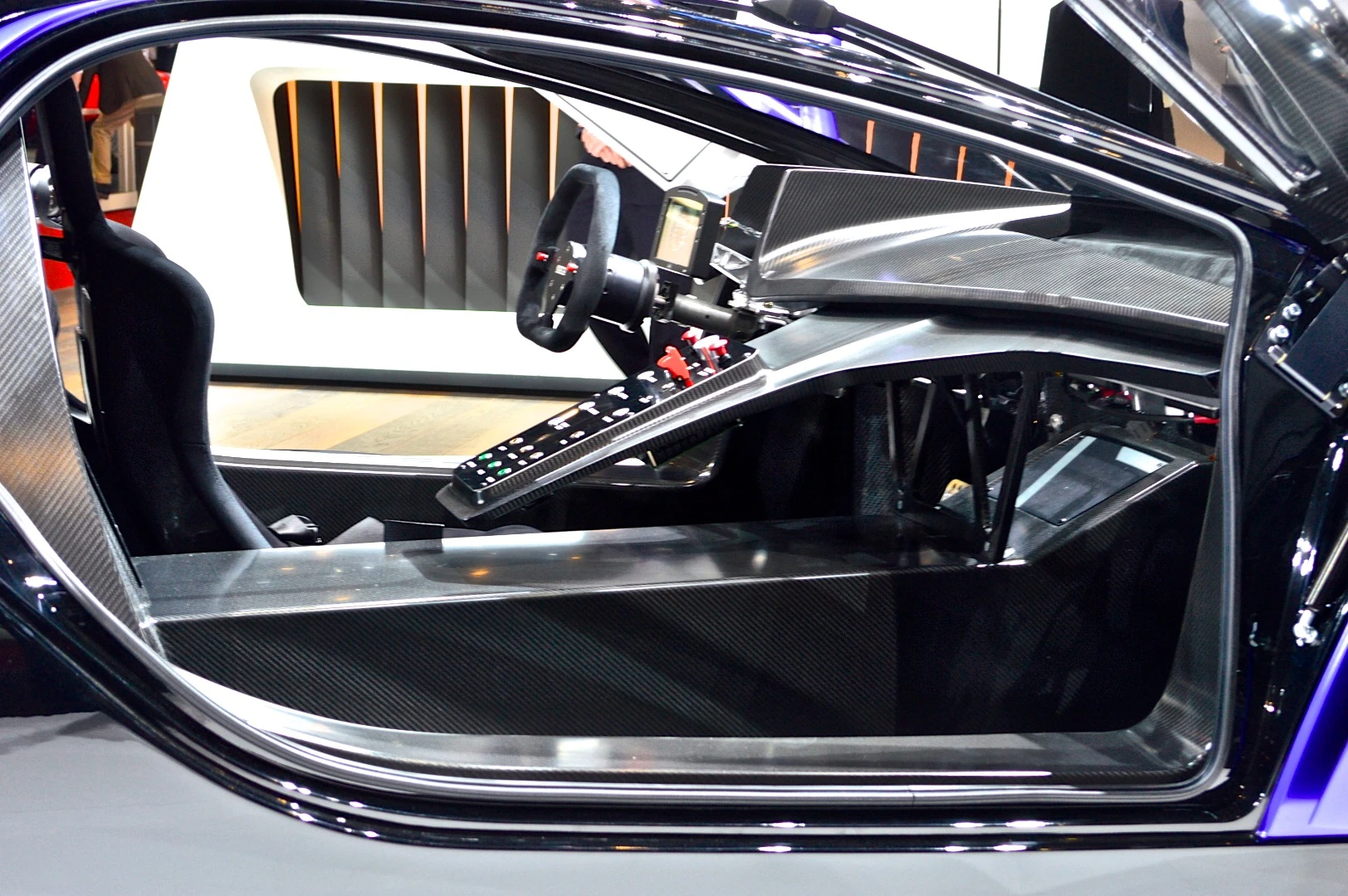 The track-focused design continues inside the AT96