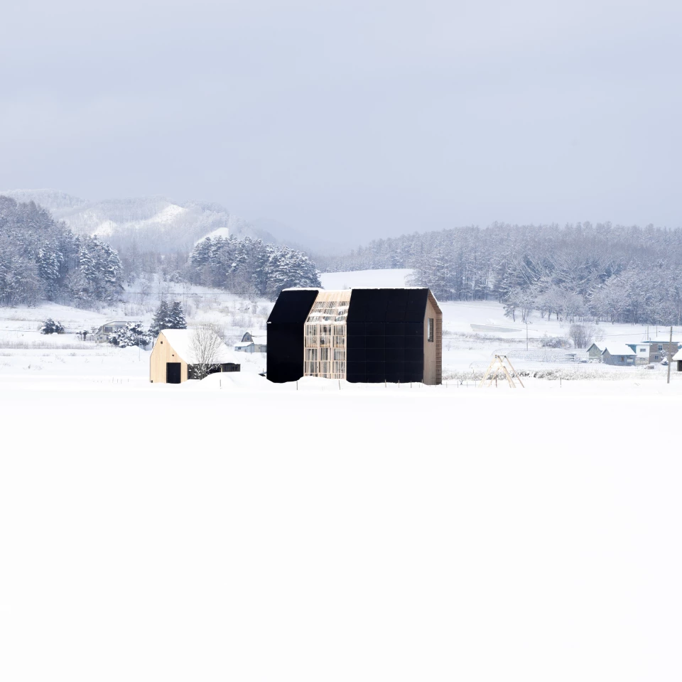 House W, by Florian Busch Architects, is a family home that runs fully off-the-grid in a snowy area of Japan