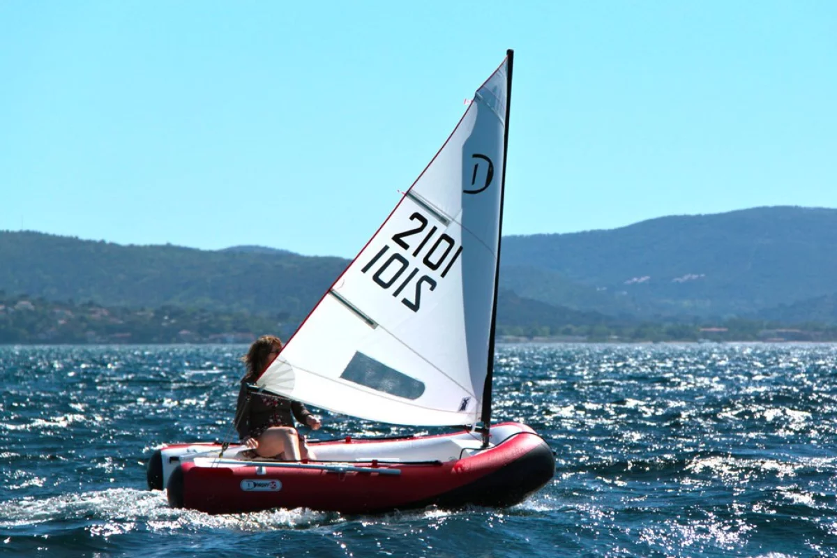 Aquacrafts claims the DinghyGo's sail can be manned singlehandedly with ease