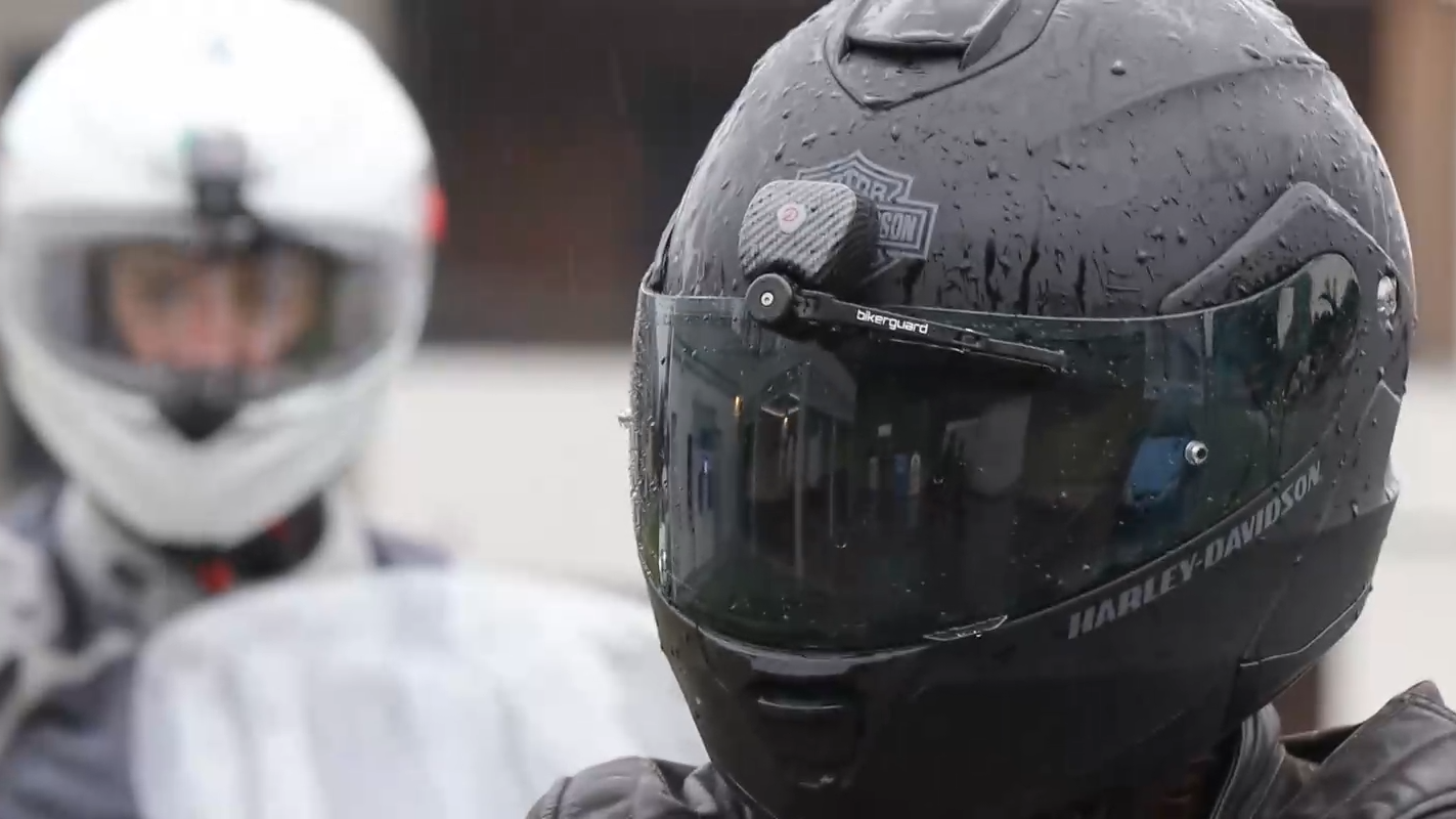 Bikerguard visor wiper is a wireless and waterproof accessory