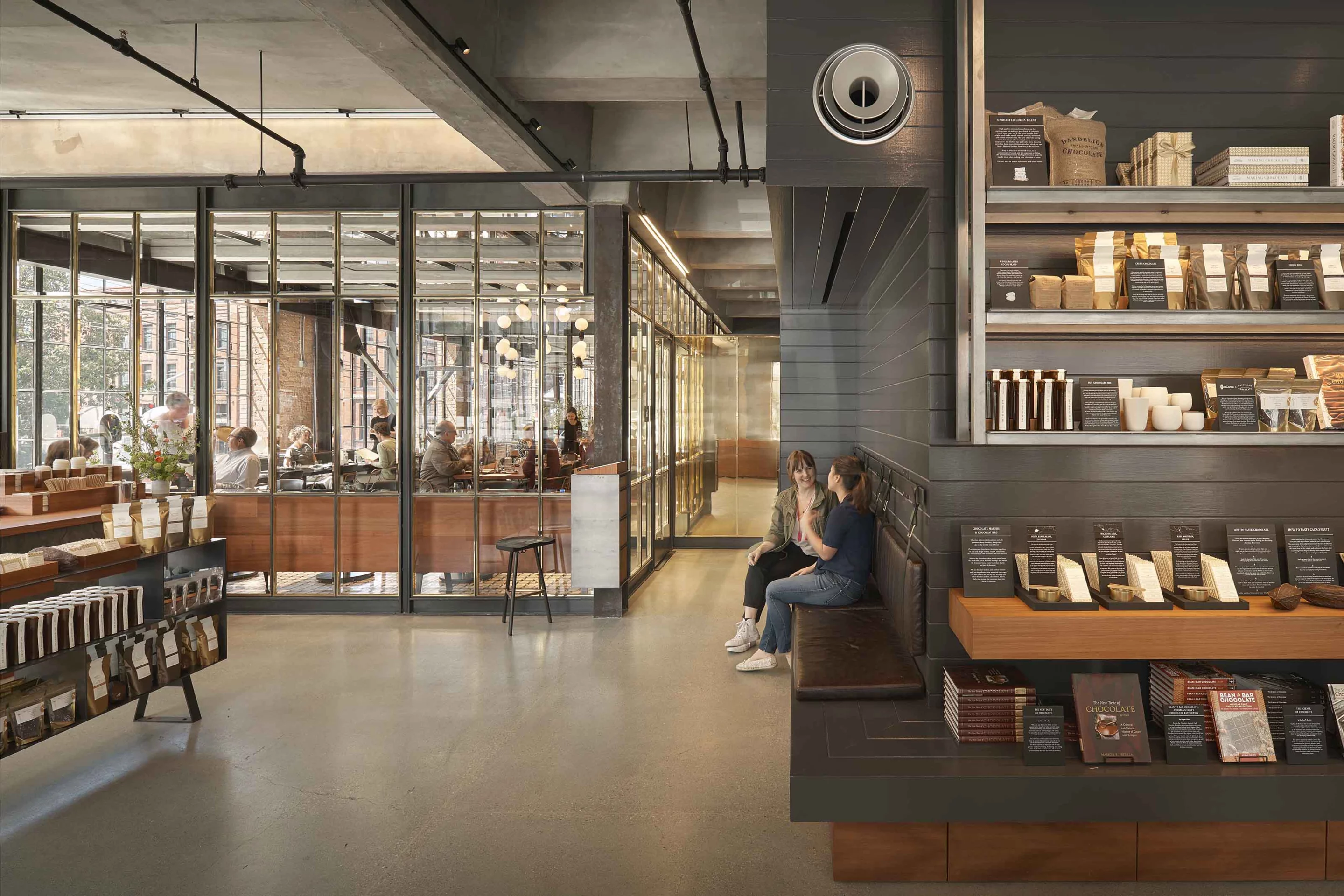 Dandelion Chocolate Factory was designed by Gensler and is located in San Francisco, California