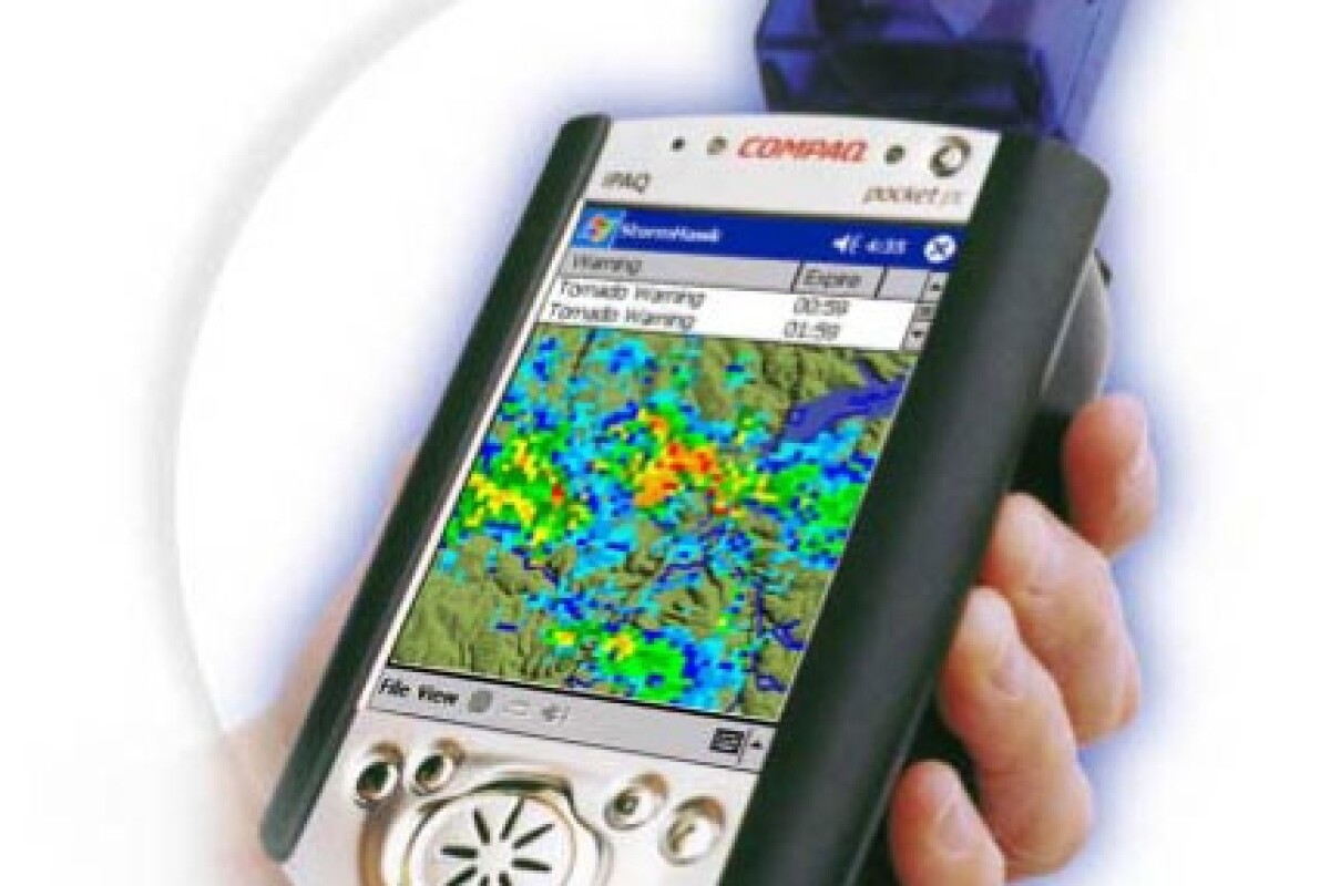 Handheld first delivers weatheroverlaid mapping in realtime