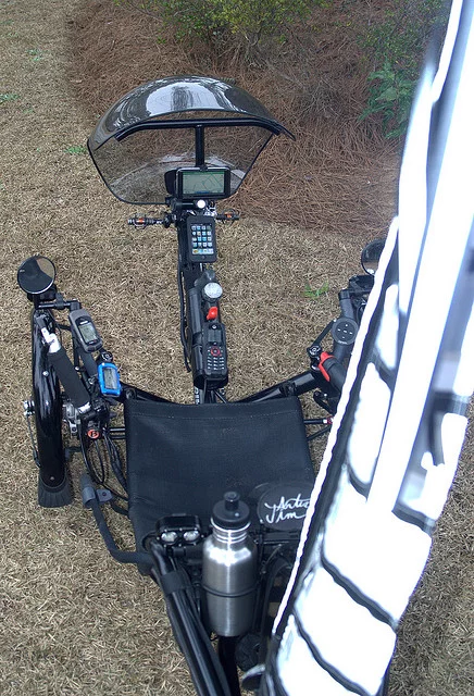 A rear view of Silk, in which at least five onboard electronic devices are visible