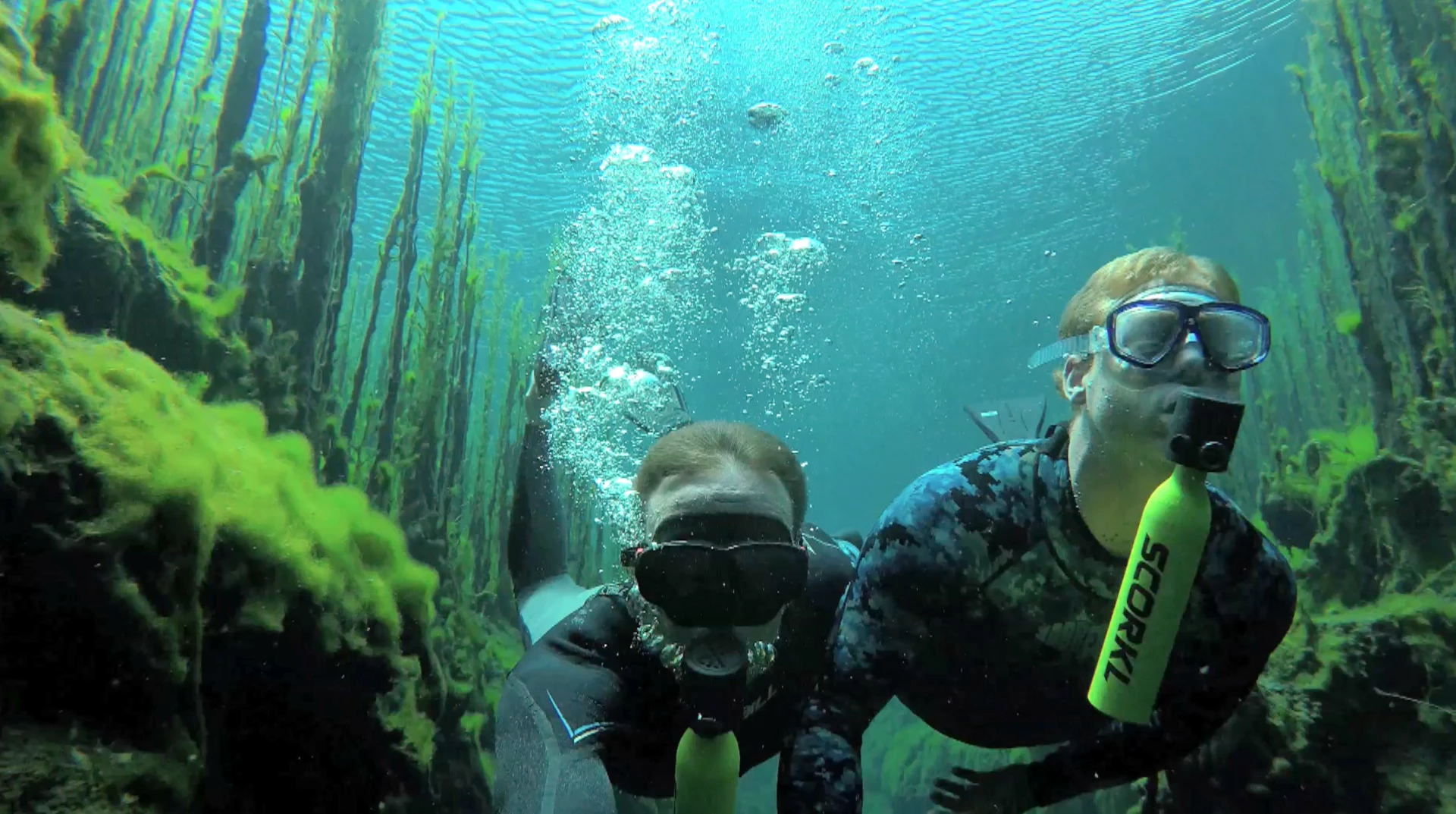 The Scorkl is a lightweight compact breathing device that enables you to breathe underwater for up to 10 minutes. If you don't have a compressor to recharge the $200 Scorkl, there's a $200 high pressure pump so you can fill it yourself.