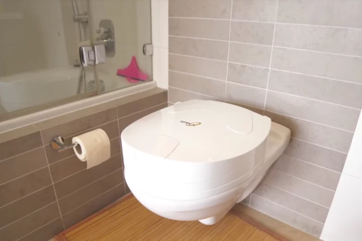 The SpinX is claimed to fit most toilets