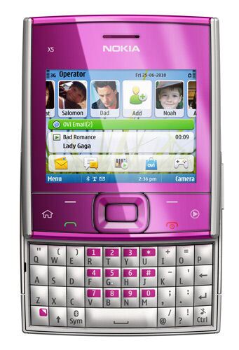 A slide-out QWERTY keyboard complements the 2.3 inch display