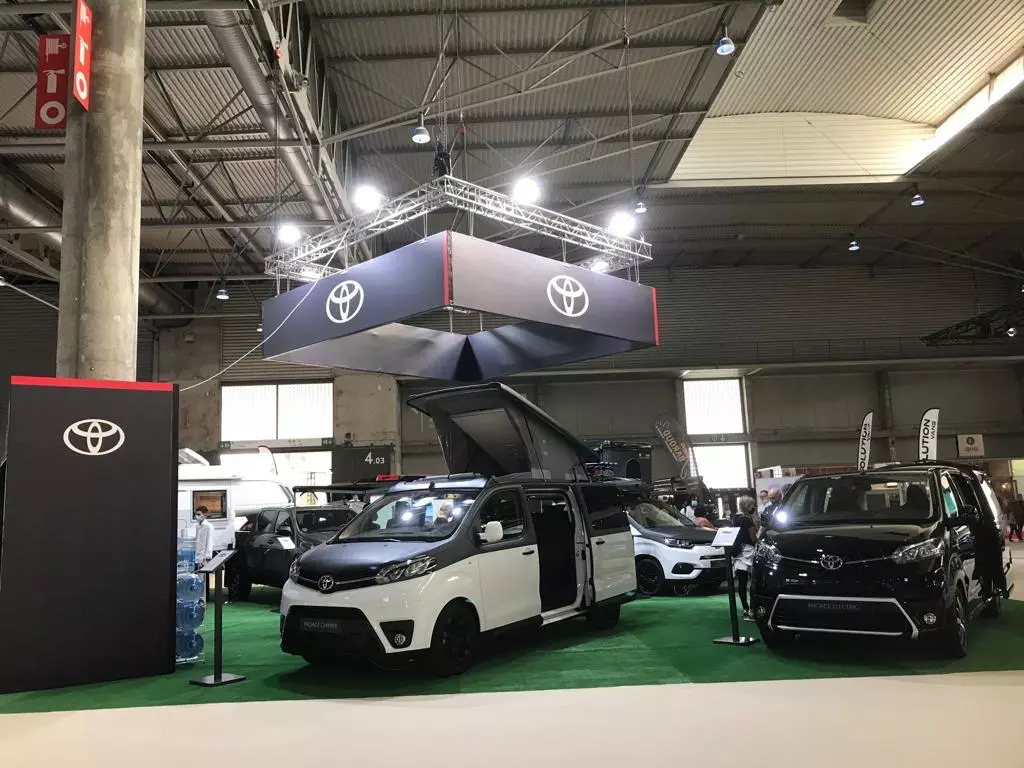 Toyota's stand at the 2021 International Caravaning Show in Barcelona