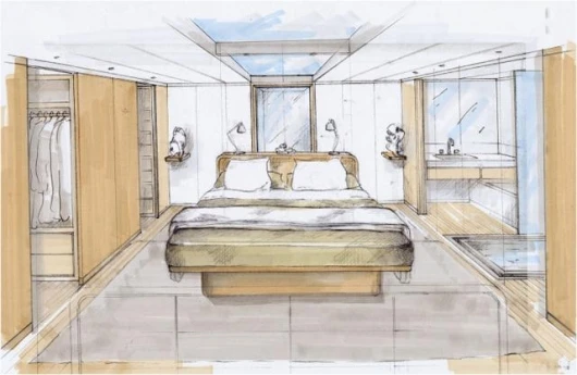 Four double guest cabins
