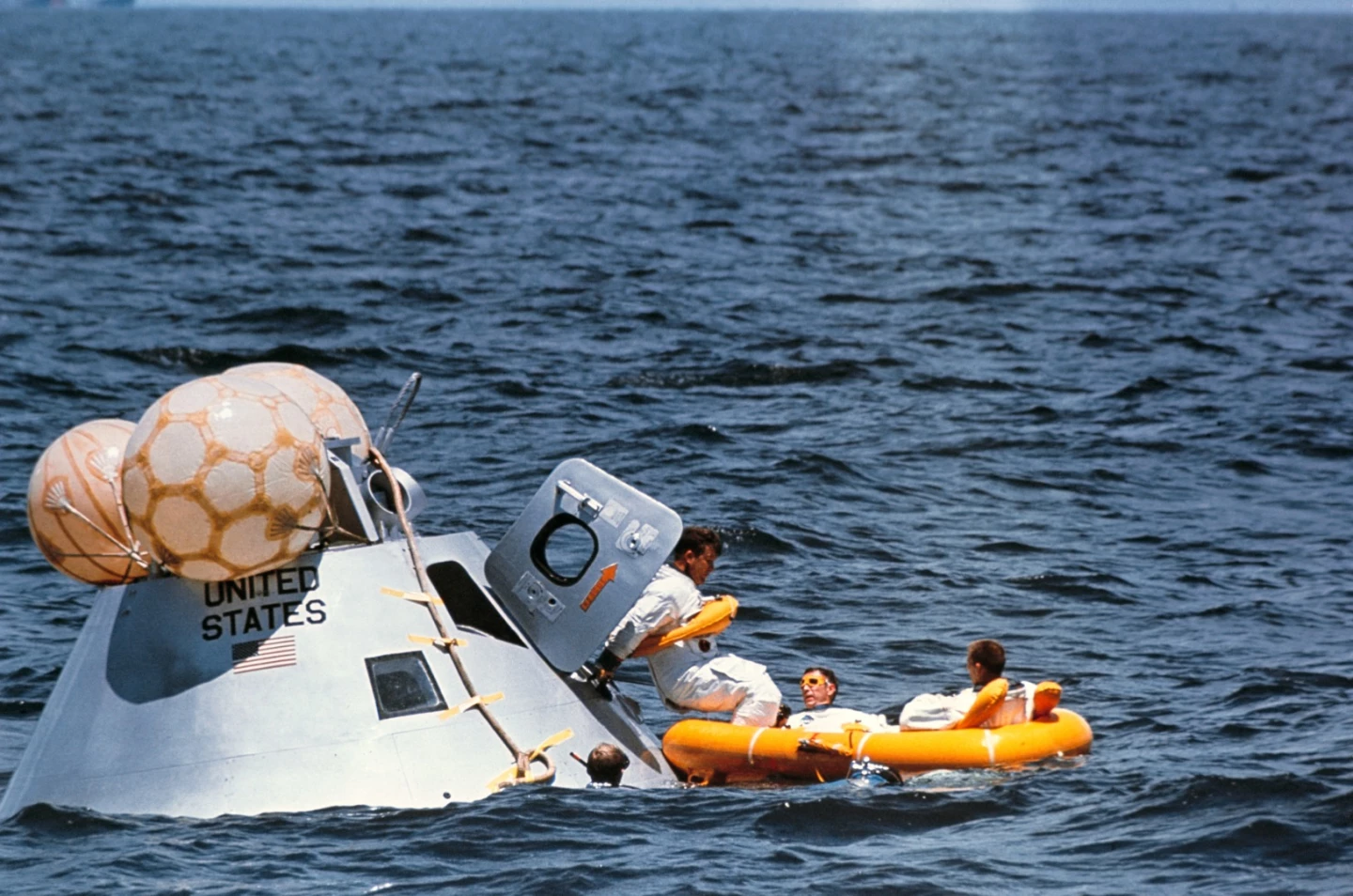 Practicing water egress procedures in the Gulf of Mexico