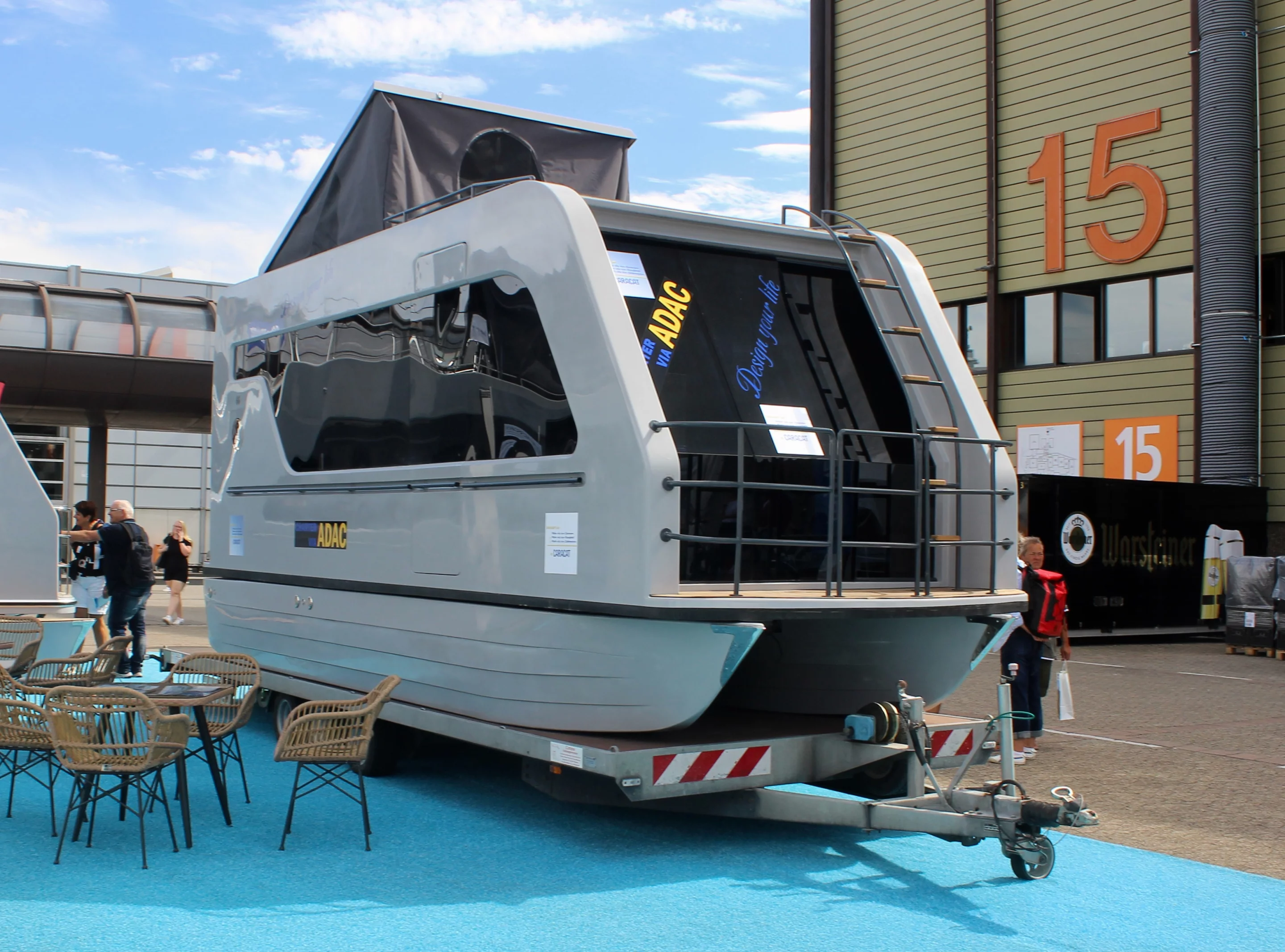 The Caracat combines an electric catamaran with a pop-up caravan