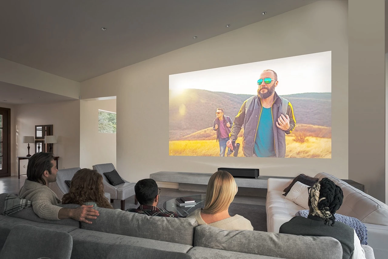 The EH-LS970 can throw up 4K visuals while sitting just inches away from the wall or screen