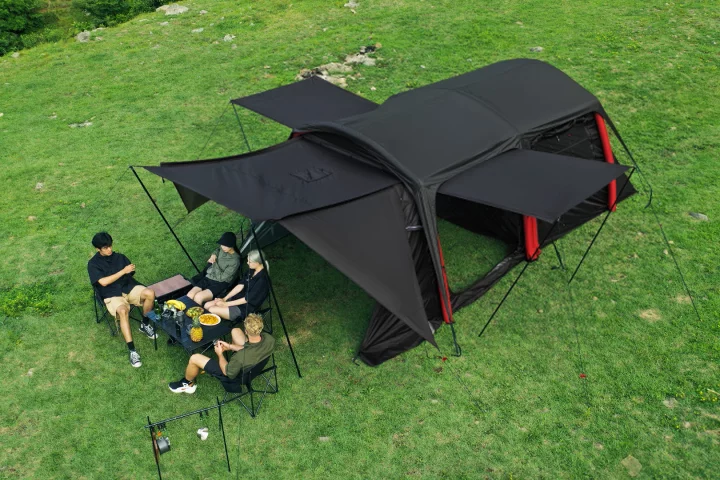 The Gouse Tent (pictured) weighs a claimed 25 kg (55.1 lb), with the Luli Canopy reportedly coming in at 15.3 kg (33.7 lb)