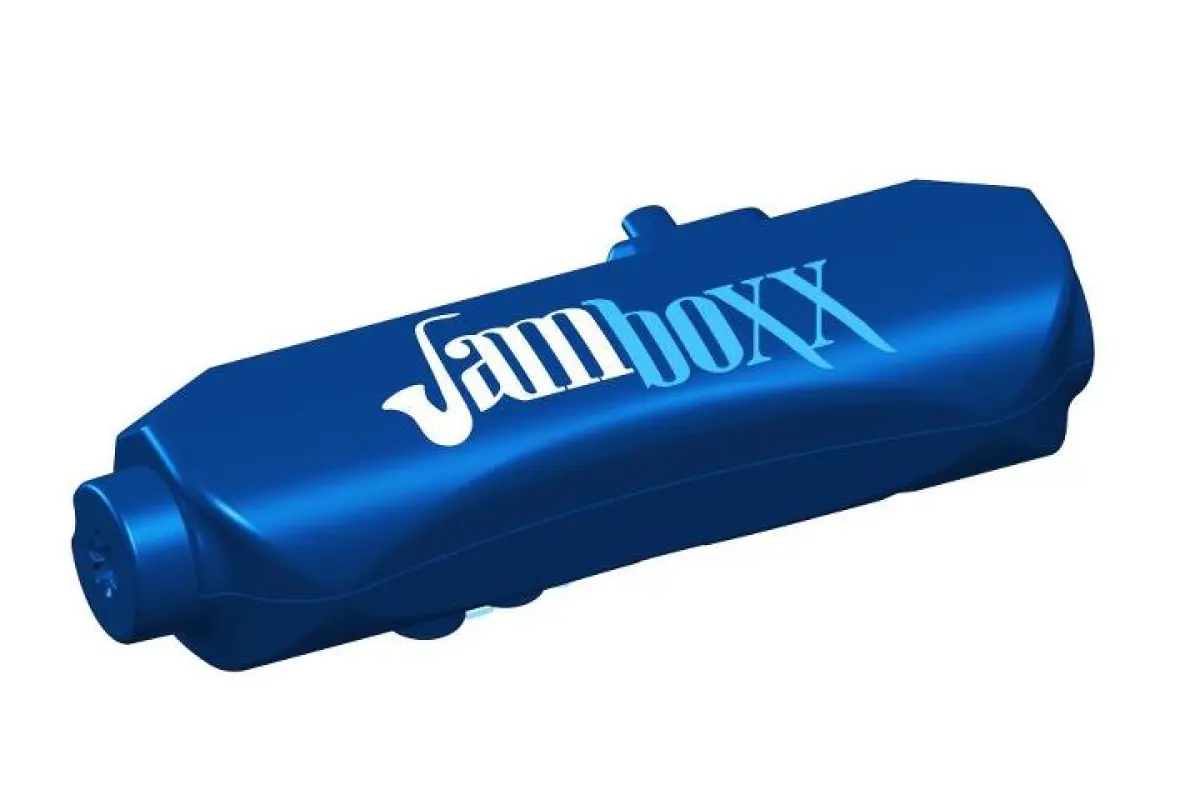 Jamboxx is a harmonica-like breath-driven digital instrument that can be played and controlled hands-free