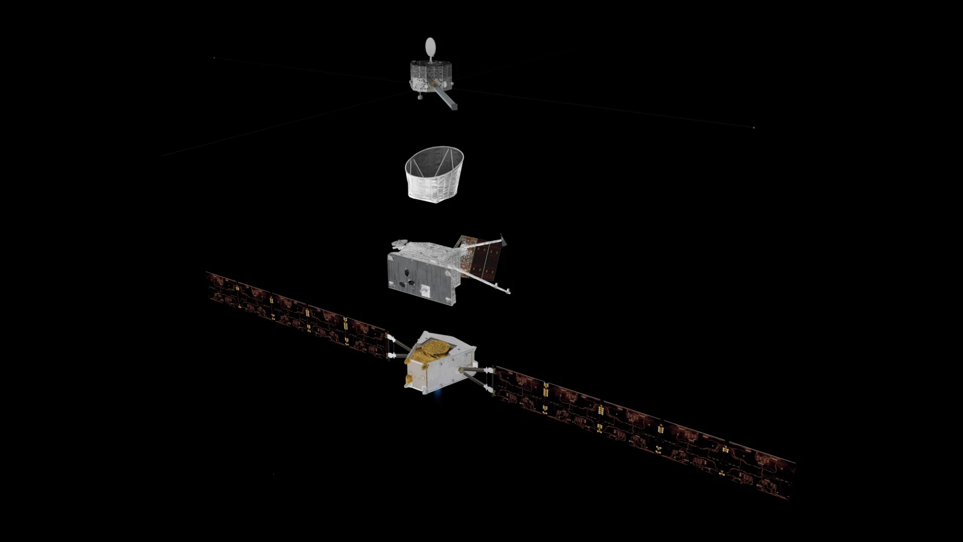 Exploded view of BepiColombo