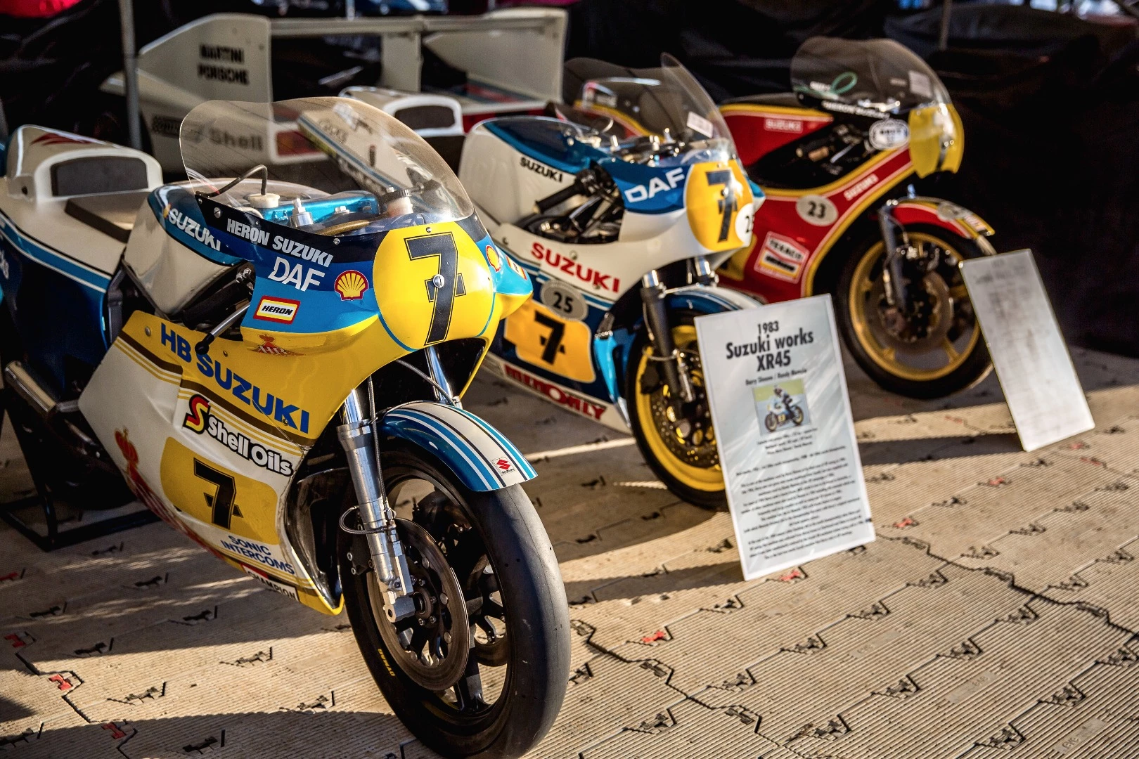 A bevvy of beautiful Suzukis at Goodwood
