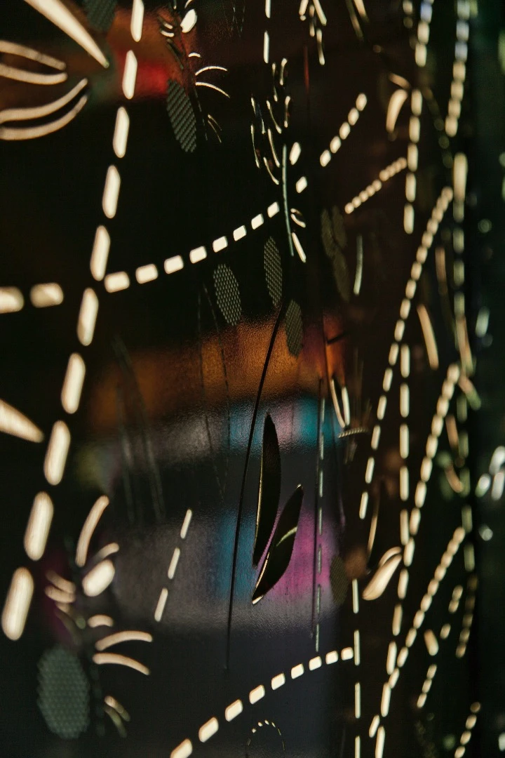 The Olive Tree House's perforations were machined by a CNC router