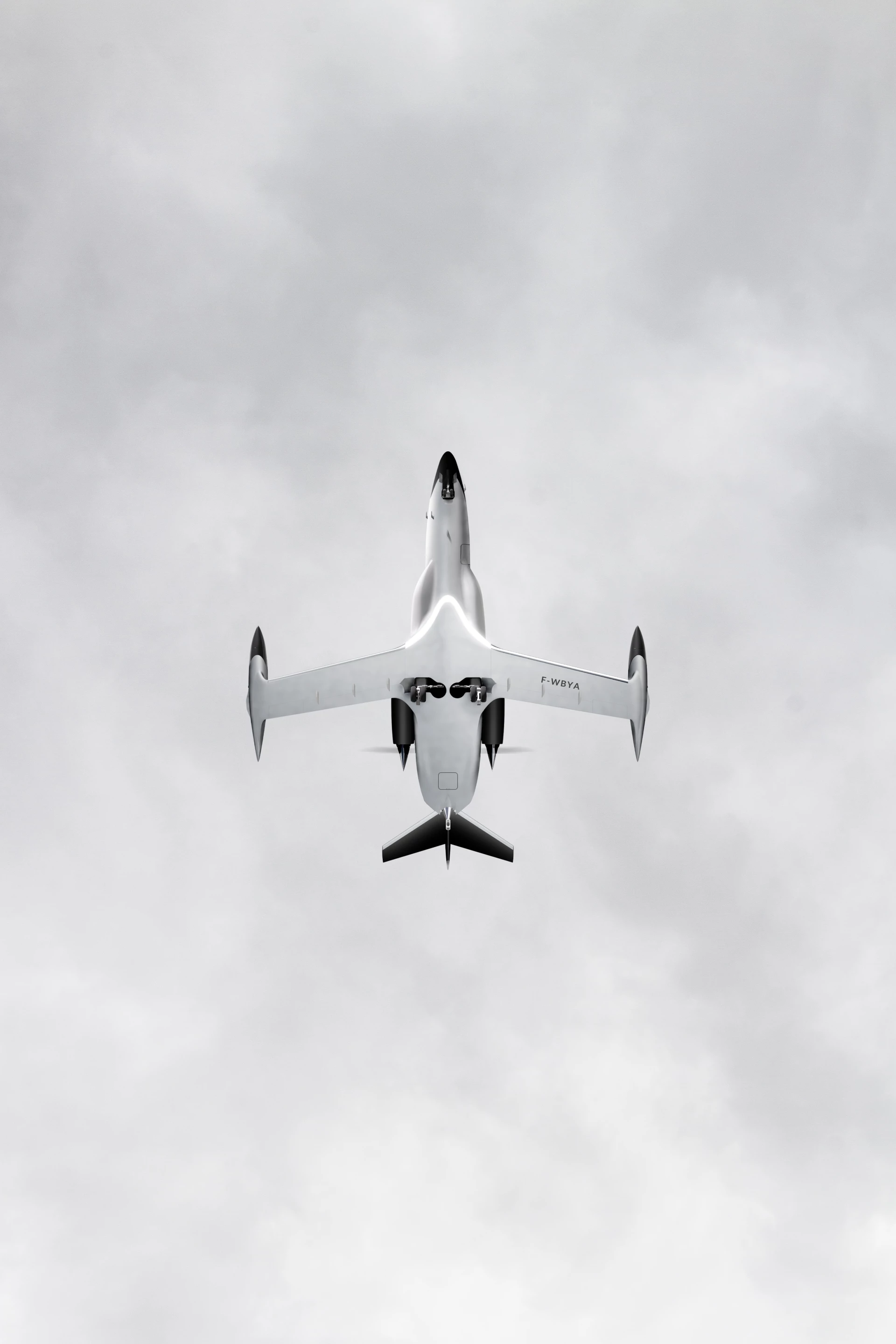 Rendering of the BYA-I in flight