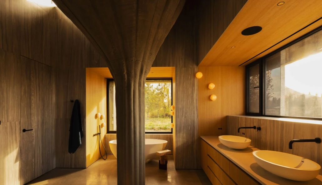 The 75.9 residence features large modern bathrooms