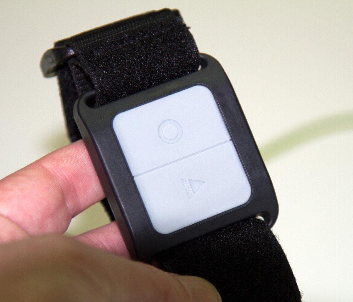 The Camileo X-Sports' wireless remote control