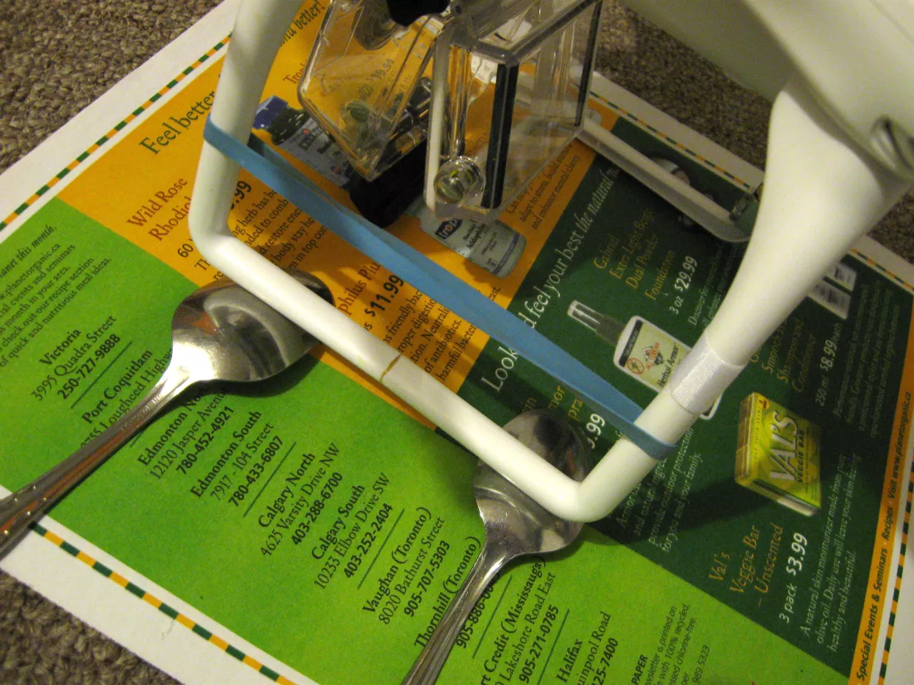 Gluing a broken landing strut – the only damage sustained by the Phantom (that I know of)