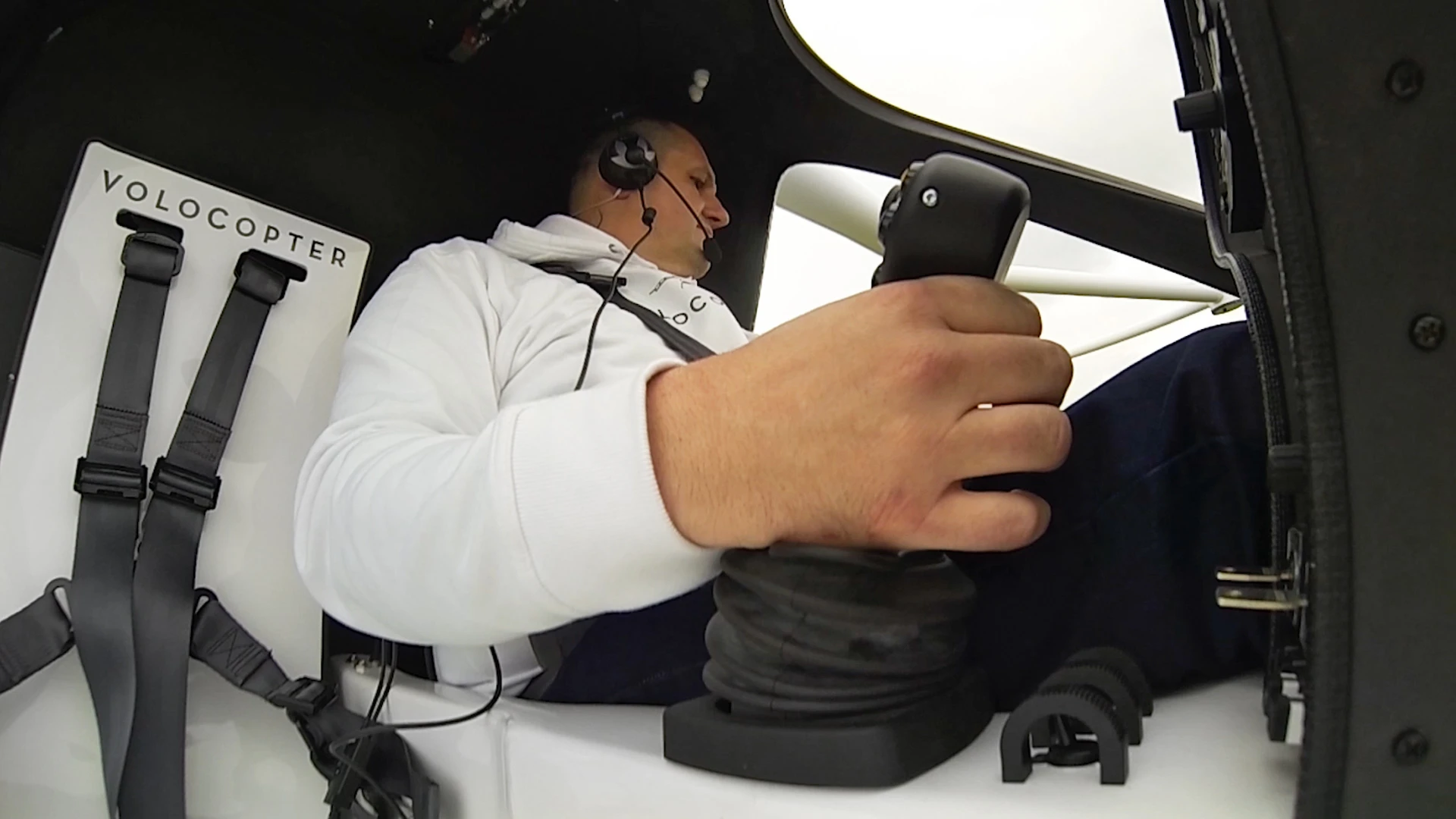 Despite its complex shape and daunting appearance, the Volocopter is designed to bring personal flight to the masses by being easy to fly, so easy that anyone can apparently have a go