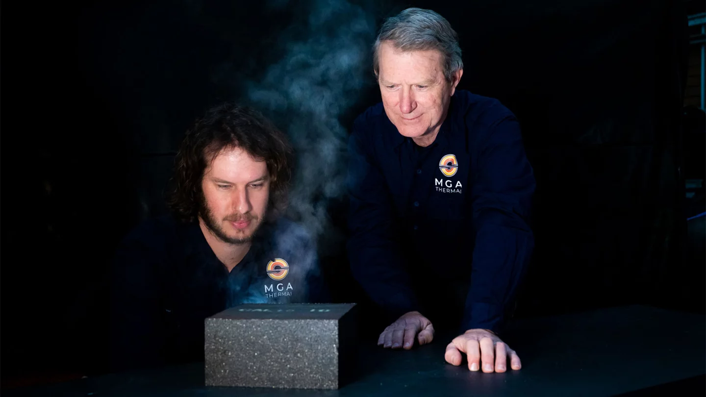 MGA Thermal blocks store energy inside particles that melt like chocolate chips in a muffin