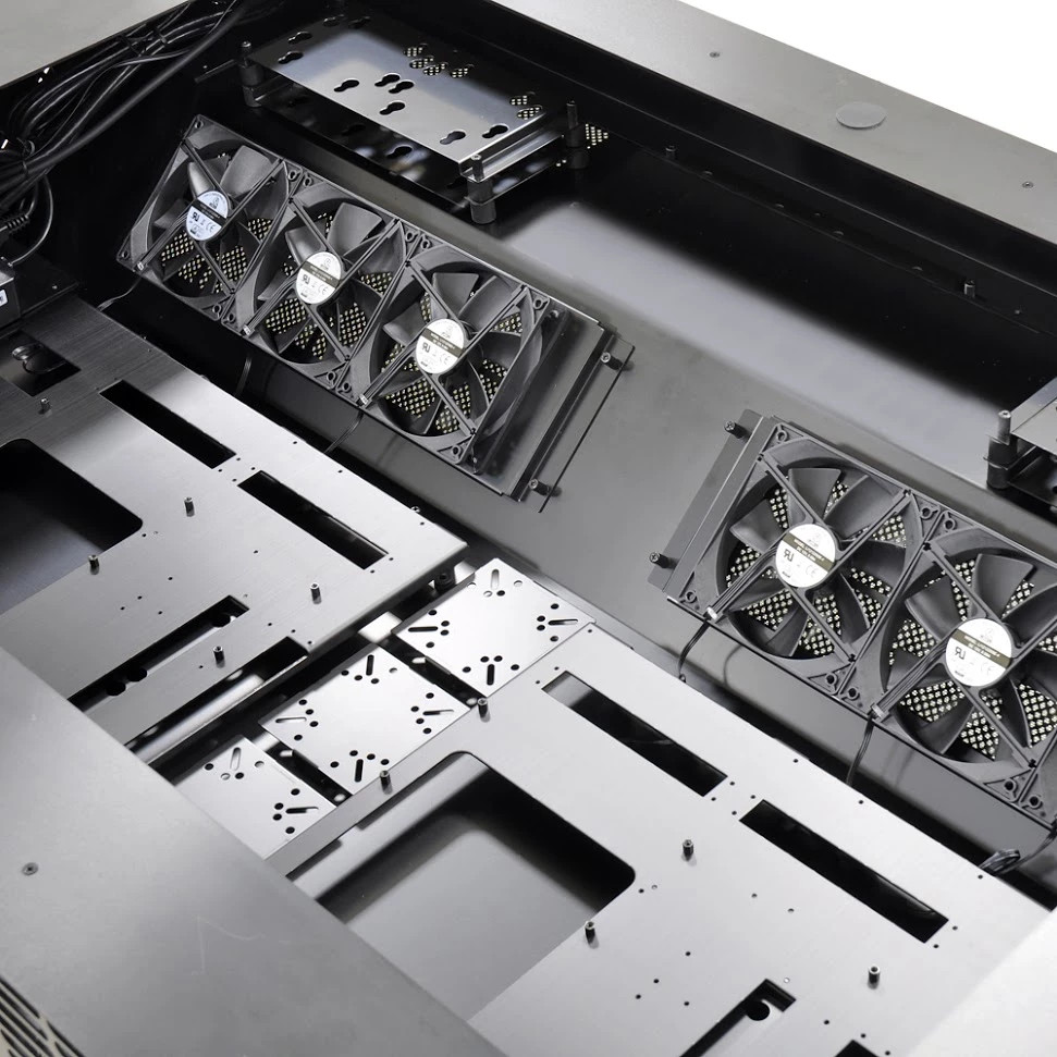 The DK-05 standing desk from Lian Li has room inside for two computer systems