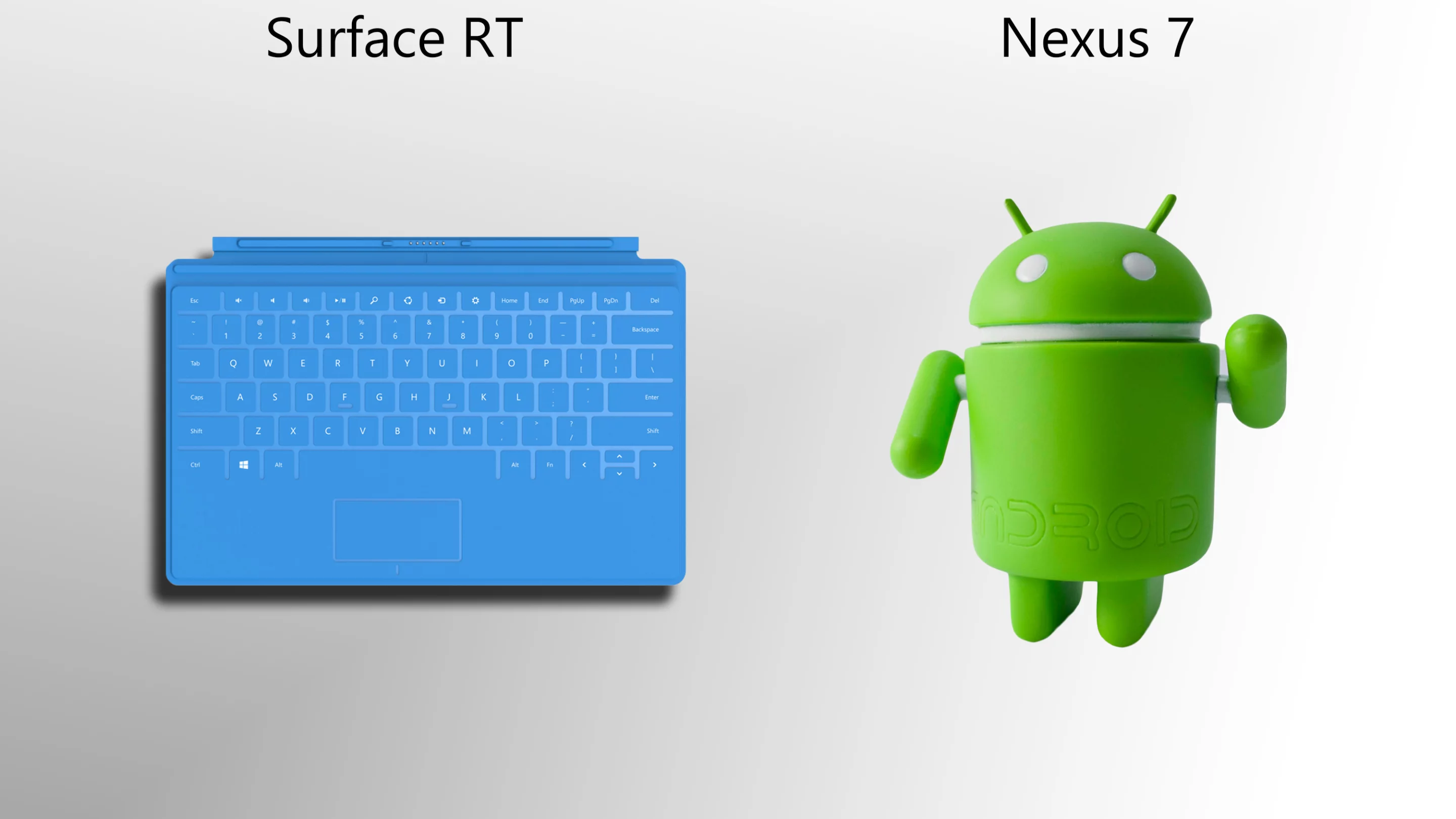 Windows RT and Touch Cover, or the more established Google Play? (Android image: kamotegirl)