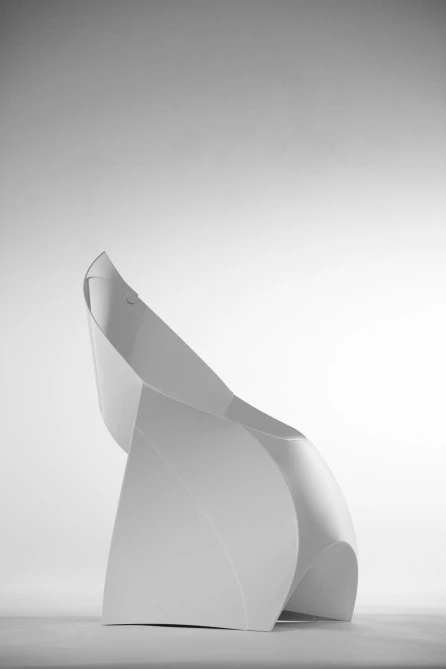 The Flux foldable chair in white