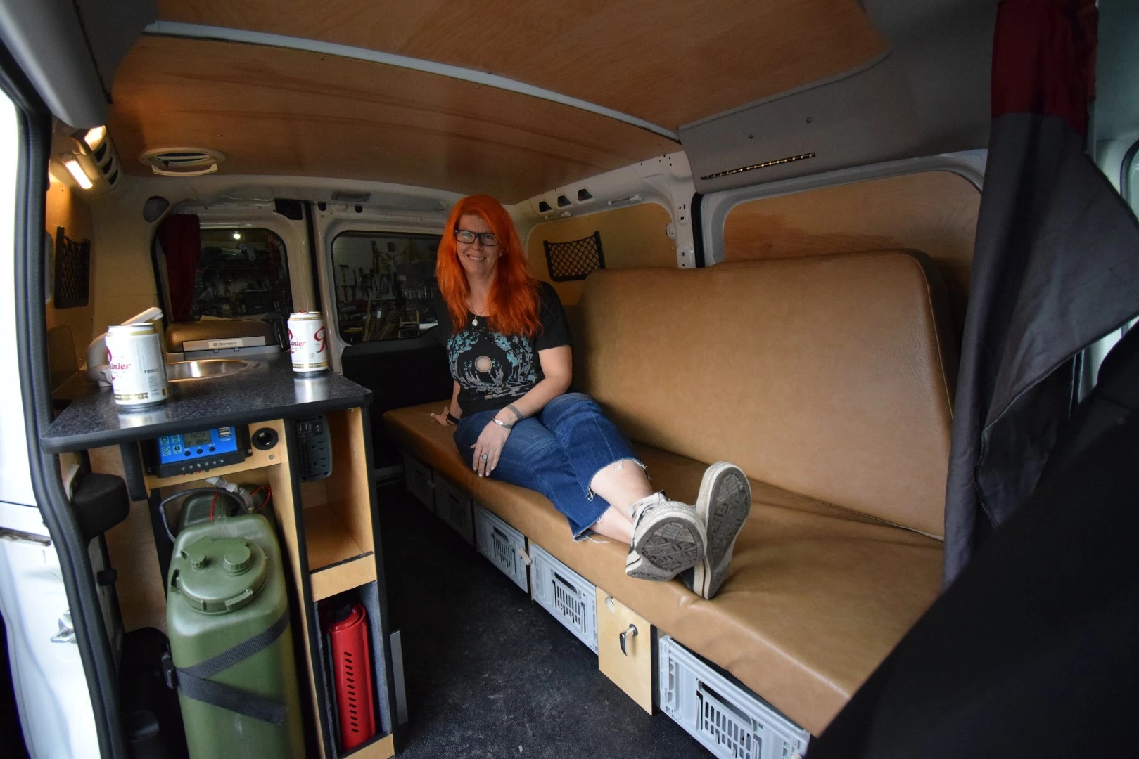 Inside the Cascade camper van
